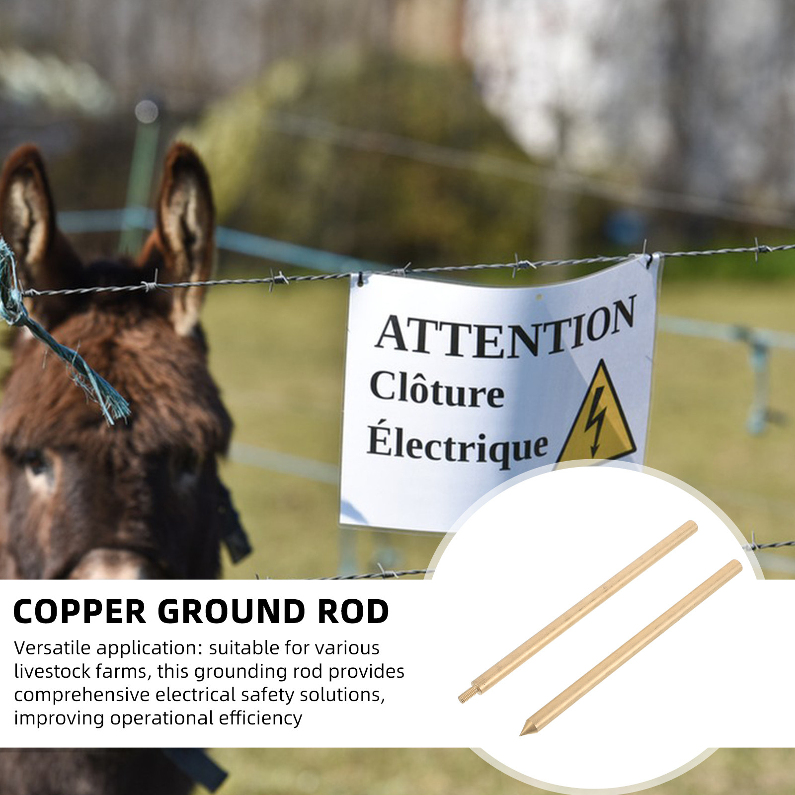 Earthing Grounding Rod - Haste de Aterramento para Cerca Elétrica