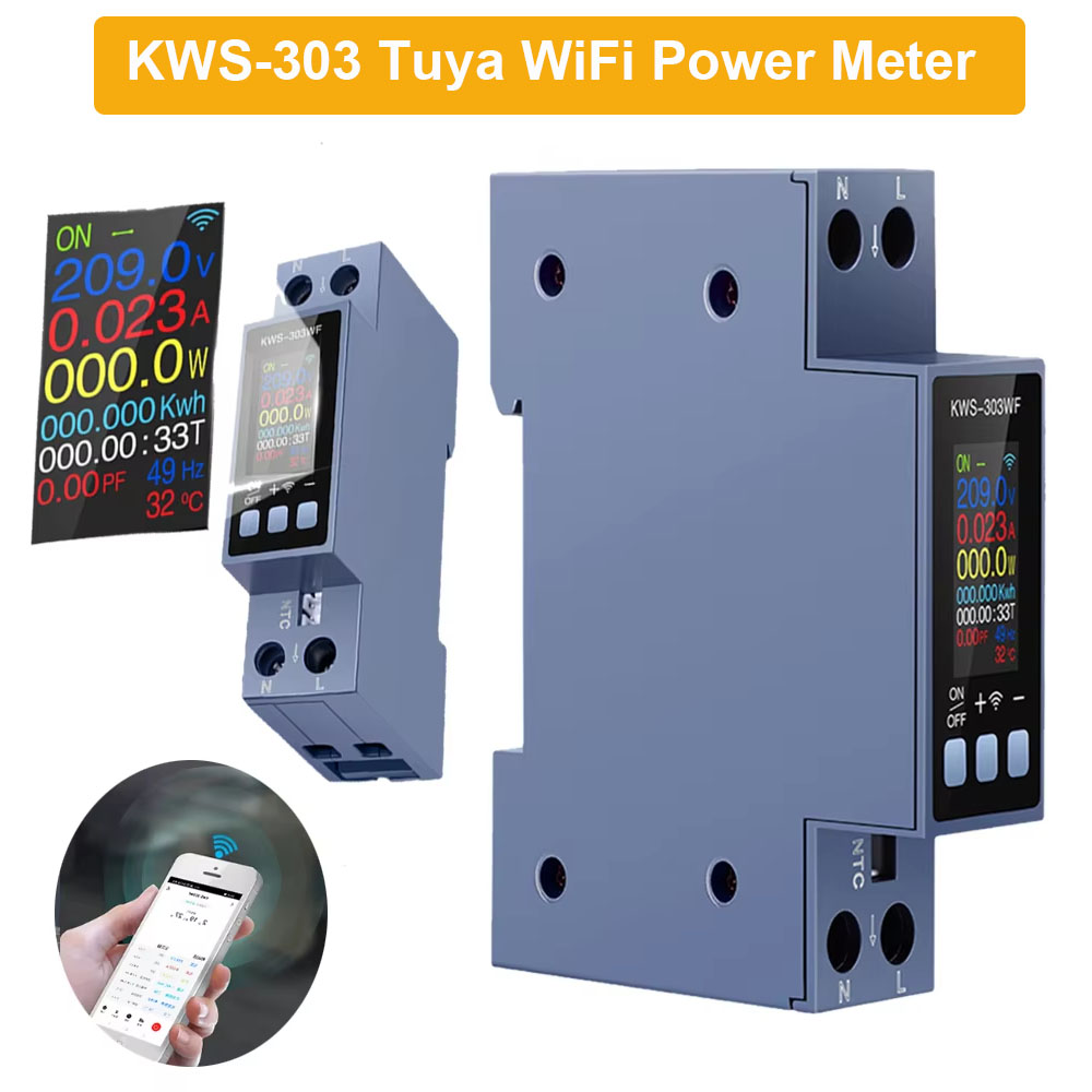Battery Monitor Coulometer - Medidor de Energia WiFi Tuya KWS-303