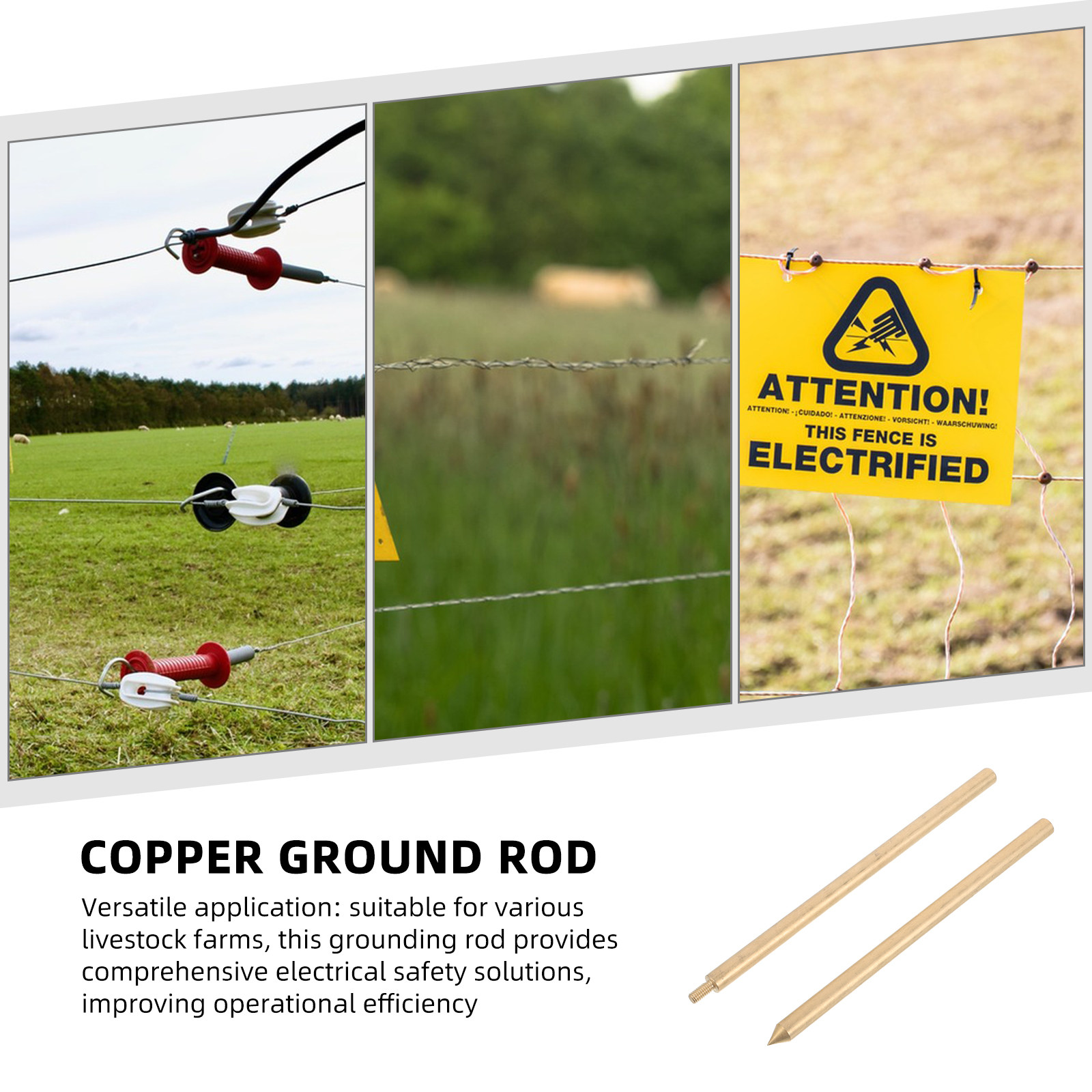 Earthing Grounding Rod - Cerca de Jardim para Exterior, Plástica,