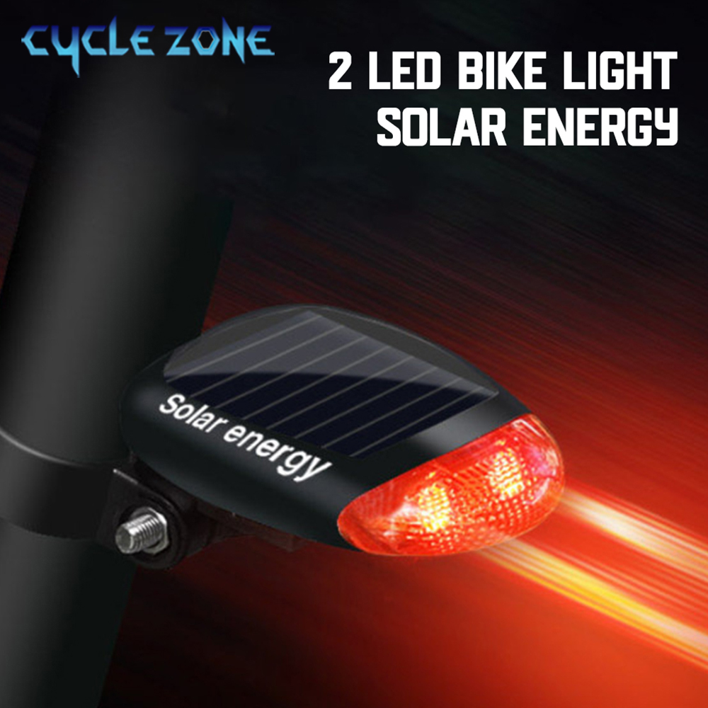 Renewable Energy Source - Recarregável Red Bike Solar Energy Light,