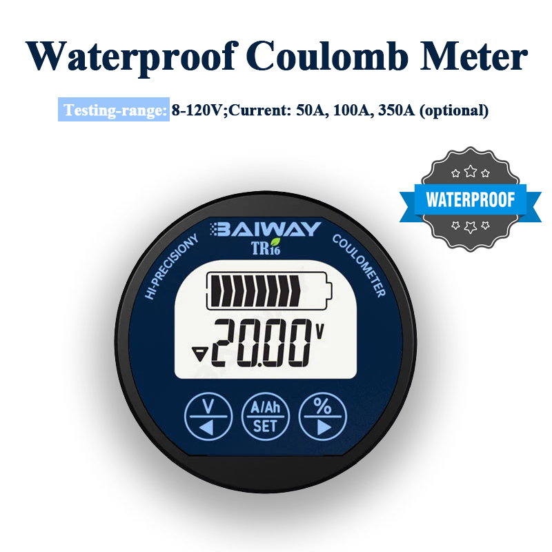 Battery Monitor Coulometer - Tr16 80v 50a 100a 350a monitor