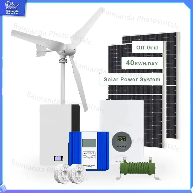 Gerador Eólico Solar de 3KW co - Wind Solar Hybrid Kit avaliação e preço