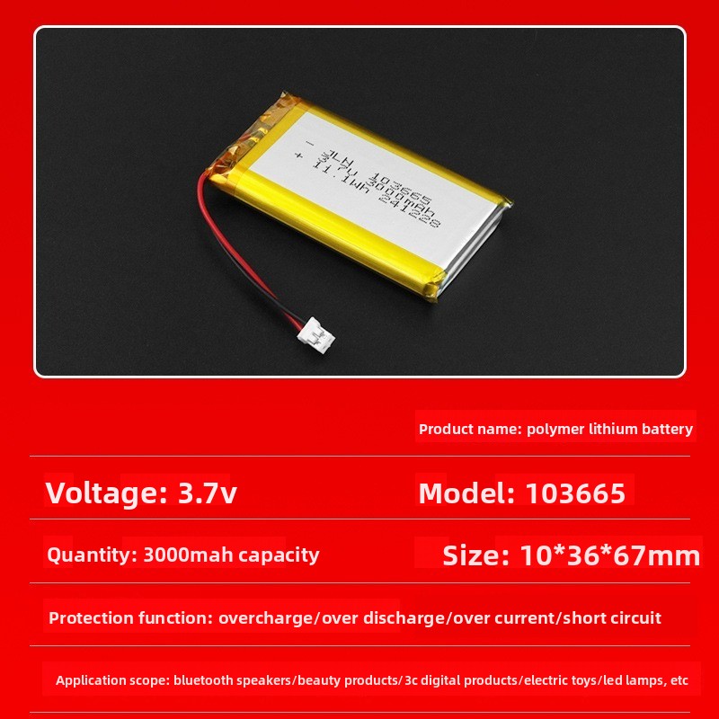 103665 3.7v 3000mah bateria re - Renewable Energy Source avaliação e preço