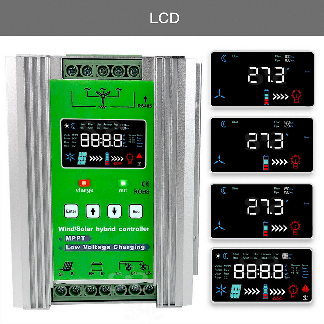 Controlador Híbrido de Vento e - Wind Solar Hybrid Kit avaliação e preço
